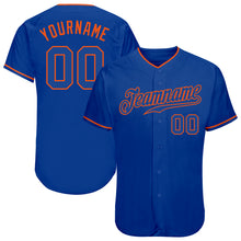 Load image into Gallery viewer, Custom Royal Royal-Orange Authentic Baseball Jersey