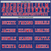 Load image into Gallery viewer, Custom Royal Red-White Mesh Authentic Throwback Football Jersey