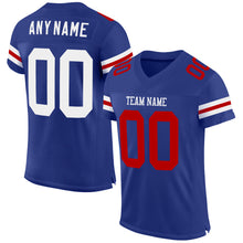 Load image into Gallery viewer, Custom Royal White-Red Mesh Authentic Football Jersey