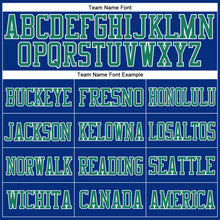 Load image into Gallery viewer, Custom Royal Kelly Green-White Mesh Authentic Football Jersey