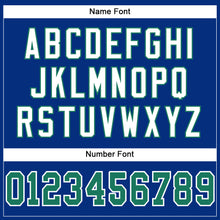 Load image into Gallery viewer, Custom Royal Kelly Green-White Mesh Authentic Football Jersey