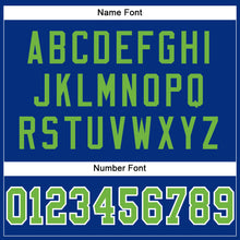 Load image into Gallery viewer, Custom Royal Neon Green-White Mesh Authentic Football Jersey