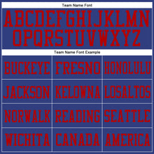 Load image into Gallery viewer, Custom Royal Royal-Red Mesh Authentic Football Jersey