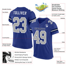 Load image into Gallery viewer, Custom Royal Gray-White Mesh Authentic Football Jersey