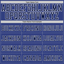 Load image into Gallery viewer, Custom Royal Gray-White Mesh Authentic Football Jersey