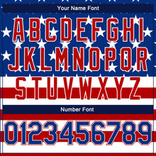 Load image into Gallery viewer, Custom Royal Royal-Red 3D Pattern Design American Flag Authentic Basketball Jersey