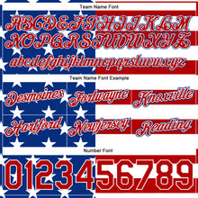 Load image into Gallery viewer, Custom Royal Red-White 3D Pattern Design American Flag Authentic Basketball Shorts