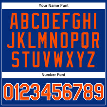 Load image into Gallery viewer, Custom Royal Orange-White Authentic Sleeveless Baseball Jersey