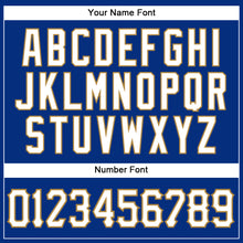 Load image into Gallery viewer, Custom Royal White-Old Gold Authentic Sleeveless Baseball Jersey