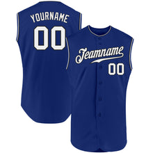 Load image into Gallery viewer, Custom Royal White-Black Authentic Sleeveless Baseball Jersey