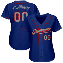 Load image into Gallery viewer, Custom Royal Gray-Red Authentic Baseball Jersey
