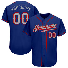 Load image into Gallery viewer, Custom Royal Gray-Red Authentic Baseball Jersey