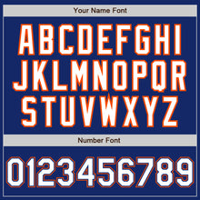 Load image into Gallery viewer, Custom Royal White-Orange Authentic Baseball Jersey