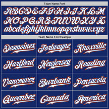 Load image into Gallery viewer, Custom Royal White-Orange Authentic Baseball Jersey