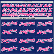 Load image into Gallery viewer, Custom Royal Pink-White Authentic Baseball Jersey
