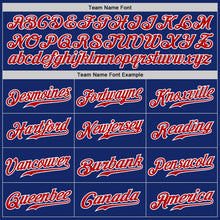 Load image into Gallery viewer, Custom Royal Red Pinstripe Red-White Authentic Baseball Jersey