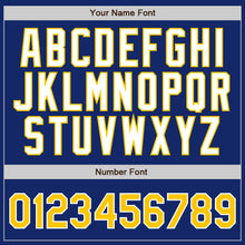 Load image into Gallery viewer, Custom Royal Gold Pinstripe Gold-White Authentic Baseball Jersey