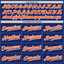 Load image into Gallery viewer, Custom Royal Orange Pinstripe Orange-White Authentic Baseball Jersey
