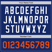 Load image into Gallery viewer, Custom Royal White-Orange Authentic Baseball Jersey