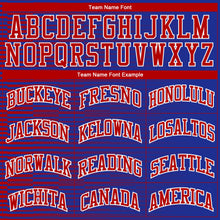 Load image into Gallery viewer, Custom Royal Red-White Round Neck Sublimation Basketball Suit Jersey