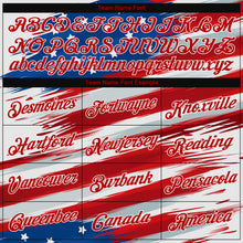 Load image into Gallery viewer, Custom Royal White-Red 3D American Flag Performance T-Shirt