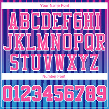 Load image into Gallery viewer, Custom Royal Pink-White Round Neck Sublimation Basketball Suit Jersey