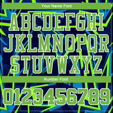 Load image into Gallery viewer, Custom Royal Neon Green-White Music Festival Round Neck Sublimation Basketball Suit Jersey