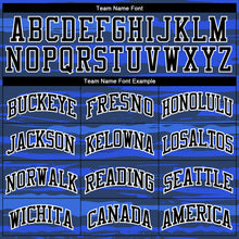 Load image into Gallery viewer, Custom Royal Black-White Round Neck Sublimation Basketball Suit Jersey