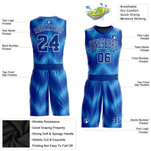 Load image into Gallery viewer, Custom Royal Royal-Light Blue Round Neck Sublimation Basketball Suit Jersey