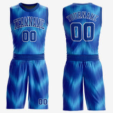 Load image into Gallery viewer, Custom Royal Royal-Light Blue Round Neck Sublimation Basketball Suit Jersey