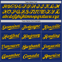 Load image into Gallery viewer, Custom Royal Gold-Black Authentic Baseball Jersey