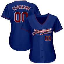 Load image into Gallery viewer, Custom Royal Crimson-White Authentic Baseball Jersey
