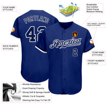 Load image into Gallery viewer, Custom Royal Navy-White Authentic Baseball Jersey