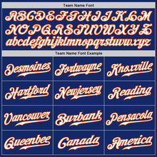 Load image into Gallery viewer, Custom Royal White-Orange Authentic Baseball Jersey