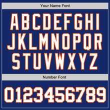 Load image into Gallery viewer, Custom Royal White-Orange Authentic Baseball Jersey