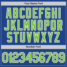 Load image into Gallery viewer, Custom Royal Neon Green-White Performance T-Shirt