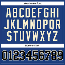 Load image into Gallery viewer, Custom Royal Black-Cream Authentic Throwback Basketball Jersey