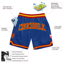Load image into Gallery viewer, Custom Royal Red-Gold Authentic Throwback Basketball Shorts