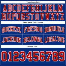 Load image into Gallery viewer, Custom Royal Red-Cream Authentic Throwback Basketball Shorts