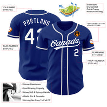 Load image into Gallery viewer, Custom Royal White Authentic Baseball Jersey