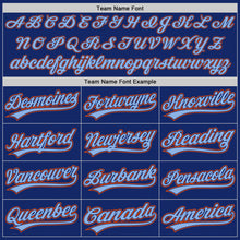 Load image into Gallery viewer, Custom Royal Orange-Light Blue Authentic Baseball Jersey