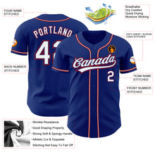Load image into Gallery viewer, Custom Royal White-Red Authentic Baseball Jersey