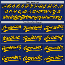 Load image into Gallery viewer, Custom Royal Black-Gold Authentic Baseball Jersey