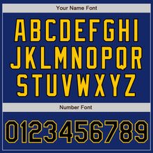 Load image into Gallery viewer, Custom Royal Black-Gold Authentic Baseball Jersey