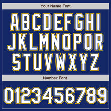 Load image into Gallery viewer, Custom Royal White-Gold Authentic Baseball Jersey