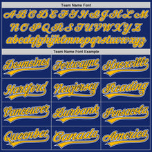 Load image into Gallery viewer, Custom Royal Gold-White Authentic Baseball Jersey