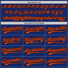 Load image into Gallery viewer, Custom Royal Orange-Black Authentic Baseball Jersey