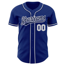 Load image into Gallery viewer, Custom Royal Gray-White Authentic Baseball Jersey