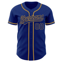 Load image into Gallery viewer, Custom Royal Royal-Old Gold Authentic Baseball Jersey