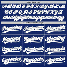 Load image into Gallery viewer, Custom Royal White-Gray Authentic Baseball Jersey